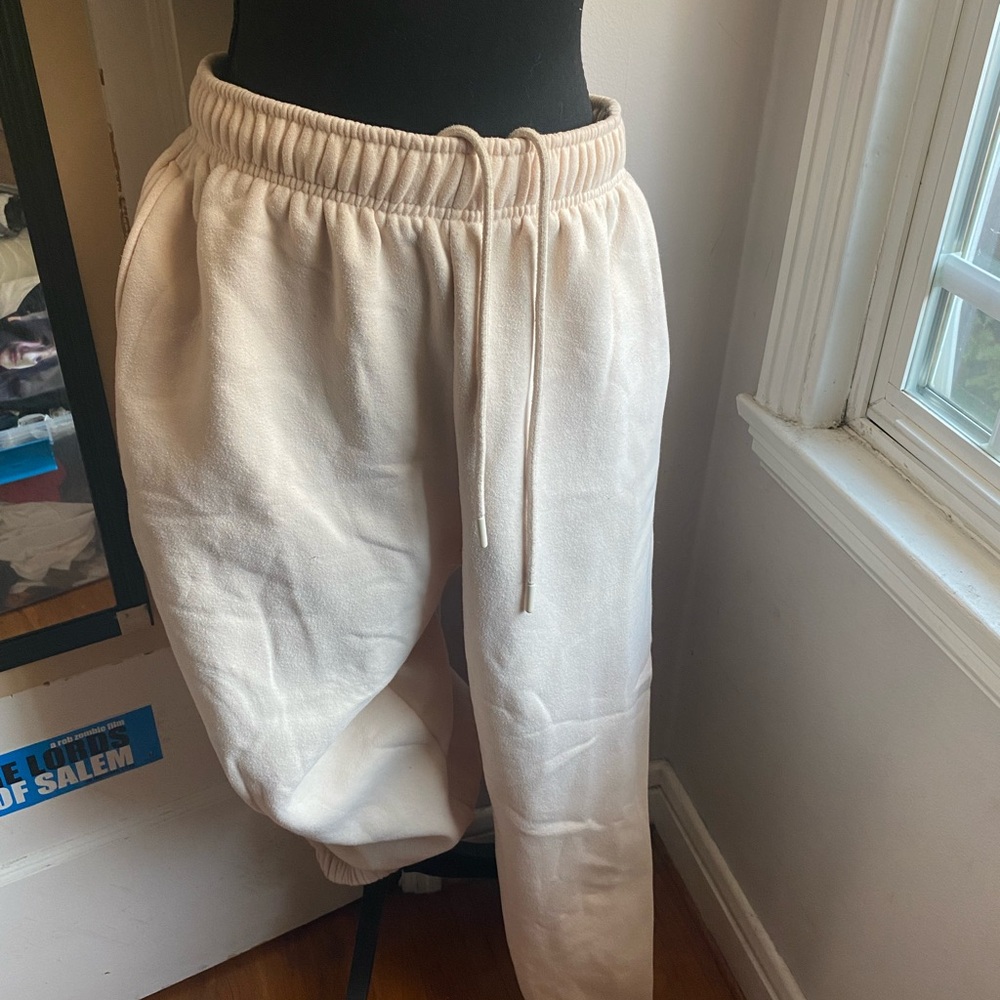 Cream Jogger Sweatpants